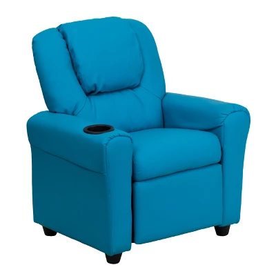 Emma And Oliver Contemporary Kids Recliner With Cup Holder And Headrest - Image 17