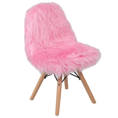 Emma And Oliver Kids Shaggy Dog Accent Chair - Desk Chair - Playroom Chair - Image 11