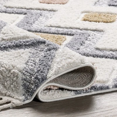 Kirsty Colorful Checkers Kids Tassel Area Rug - Image 3