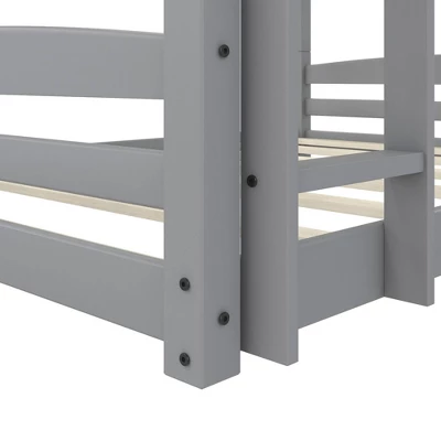 Full Over Full Alaina Floor Wood Bunk Bed - Room & Joy - Image 11