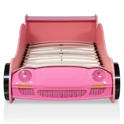 Twin Naglin Racing Car Bed With Led Headlight Pink - HOMES: Inside + Out - Image 10