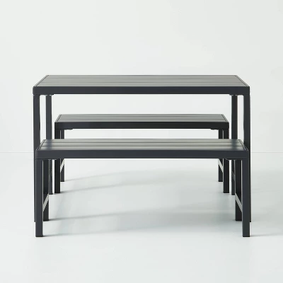 3pc Kids' Metal Outdoor Table Set - Dark Gray - Hearth & Hand™ With Magnolia - Image 2