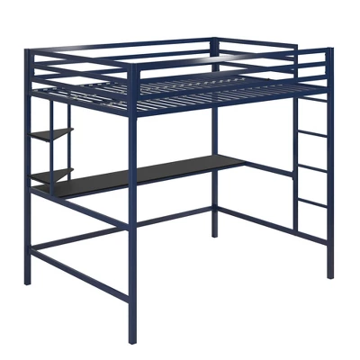 Full Maxwell Metal Loft Bed With Desk & Shelves - Novogratz - Image 10