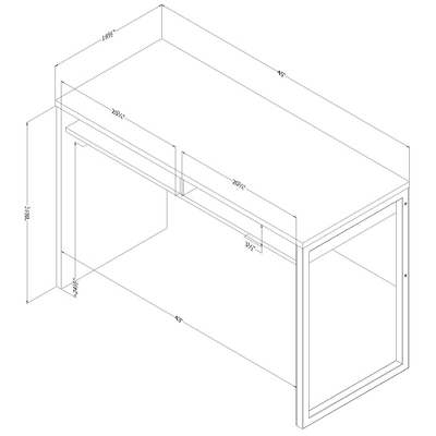 Hourra Work Desk Pure White - South Shore - Image 5