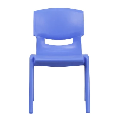 Flash Furniture 4 Pack Blue Plastic Stackable School Chair With 15.5'' Seat Height - Image 8