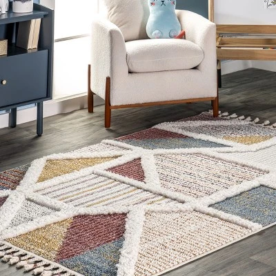 Gillian Mosaic High/Low Kids Tassel Area Rug - Image 8