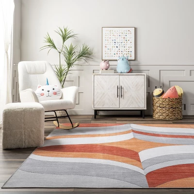 NuLOOM Ilana Retro Machine Washable Kids Area Rug - Image 7