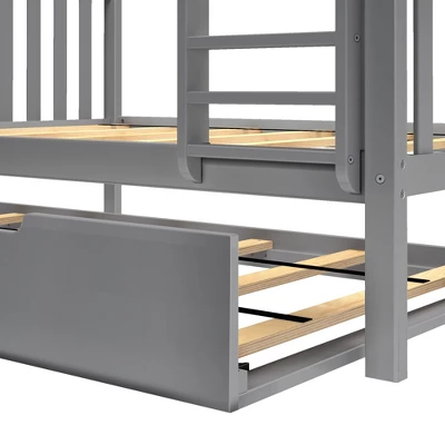 Max & Lily Full Over Full Bunk Bed With Trundle Bed - Image 3