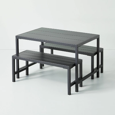 3pc Kids' Metal Outdoor Table Set - Dark Gray - Hearth & Hand™ With Magnolia - Image 3