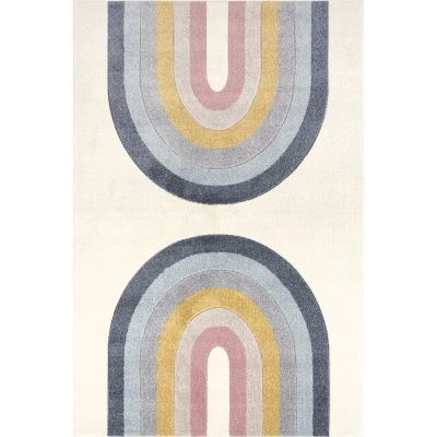 NuLOOM Jerri Double Half Rainbow Kids Area Rug - Image 9