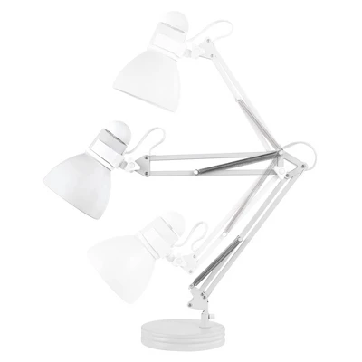 28" Architect Swing Arm Desk Lamp Matte White - Globe Electric - Image 3