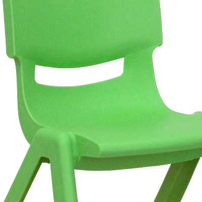 Flash Furniture 4 Pack Plastic Stackable School Chairs With 10.5" Seat Height - Image 6