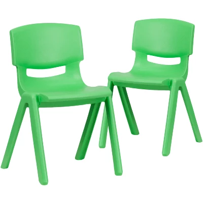 Flash Furniture 2 Pack Plastic Stackable School Chair With 13.25" Seat Height - Image 14