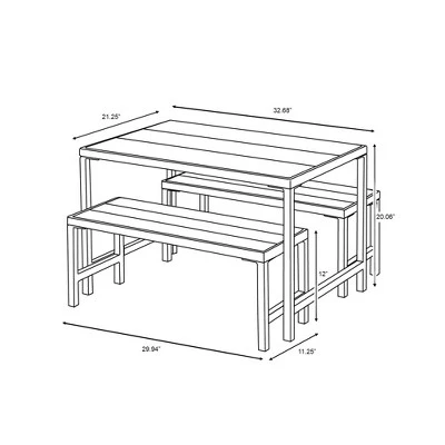 3pc Kids' Metal Outdoor Table Set - Dark Gray - Hearth & Hand™ With Magnolia - Image 6