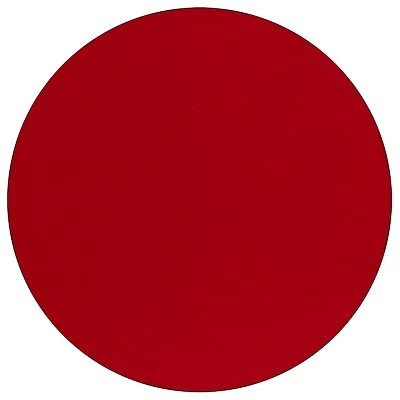 Emma And Oliver Mobile 48" Round Red Thermal Laminate Preschool Activity Table