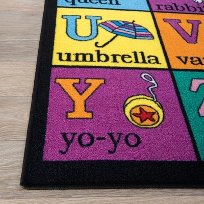 World Rug Gallery Kids Educational Learning Alphabet Non Slip Area Rug - Image 6
