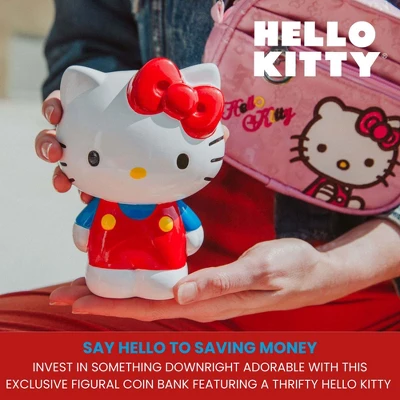 Silver Buffalo Sanrio Hello Kitty 6-Inch Ceramic Figural Coin Bank Storage - Image 3