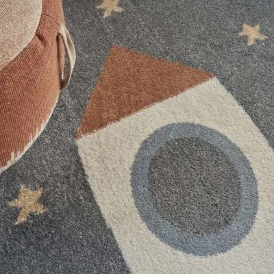 Nourison Kids Washable Space Rocketship Indoor Rug - Image 6