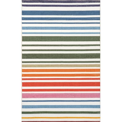 NuLOOM Effie Stripes Kids Machine Washable Area Rug - Image 9