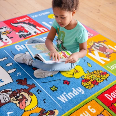 KC CUBS | Looney Tunes Boy & Girl Kids ABC Alphabet, Seasons, Months & Days Educational Learning & Play Nursery Classroom Rug Carpet - Image 5