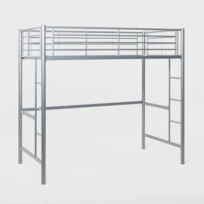 Twin Size Metal Platform Loft Bed - Saracina Home