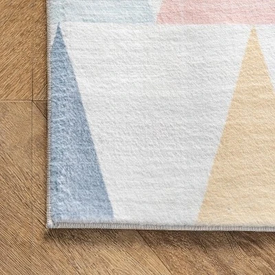NuLOOM Penny Kids Geometric Nursery Or Playroom Area Rug - Image 2