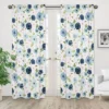 2pc Sweet Jojo Designs Watercolor Floral Window Panel Pink/Blue - Sweet Jojo Designs