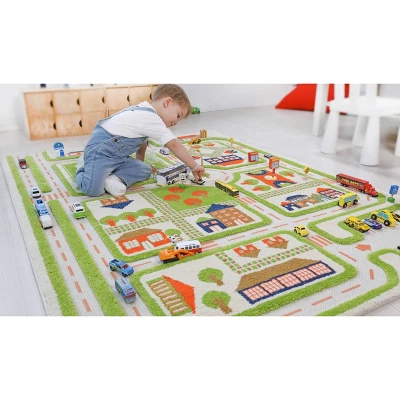 52.5"x71" Traffic Green 3D Play Rug - IVI - Image 15