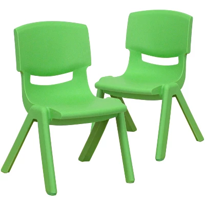 Flash Furniture 2 Pack Plastic Stackable School Chair With 10.5" Seat Height - Image 17