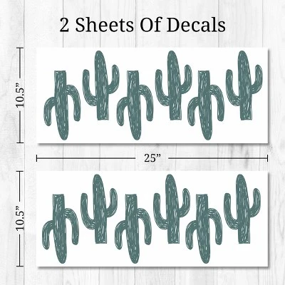 Cactus Wall Decor - Decalcomania - Image 4