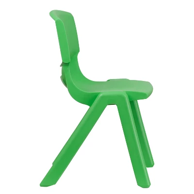 Flash Furniture 2 Pack Green Plastic Stackable School Chair With 15.5" Seat Height - Image 7
