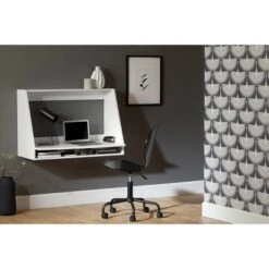 Interface Wall Mount Desk Pure White - South Shore