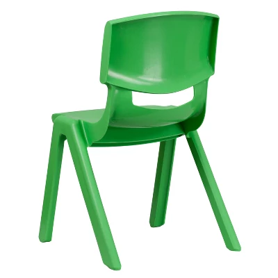 Flash Furniture 2 Pack Green Plastic Stackable School Chair With 15.5" Seat Height - Image 6
