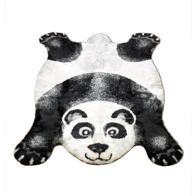 Walk On Me Faux Fur Super Soft Kids Panda Bear Rug Tufted With Non-slip Backing Area Rug - Image 5
