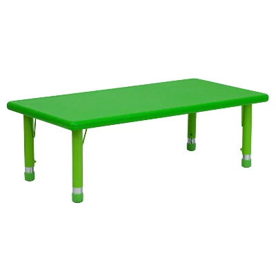 Flash Furniture 24"W X 48"L Rectangular Plastic Height Adjustable Activity Table - Image 10