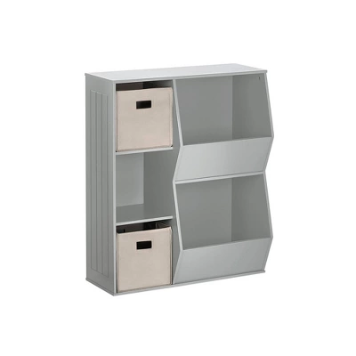 3pc Kids' Floor Cabinet With 2 Bins Set - RiverRidge Home - Image 4