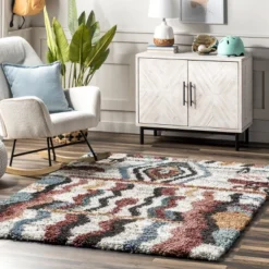 NuLOOM Henley ZigZag Kids Shag Area Rug