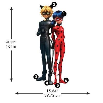 Miraculous Tales Of Ladybug And Cat Noir Giant Peel And Stick Wall Decals - RoomMates