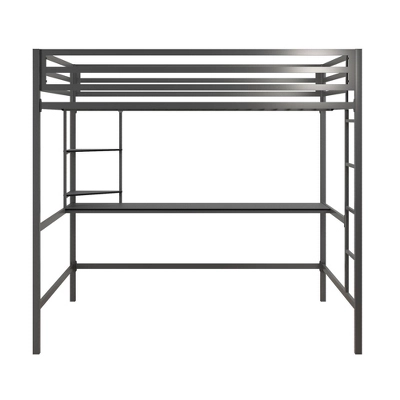 Full Maxwell Metal Loft Bed With Desk & Shelves - Novogratz - Image 3