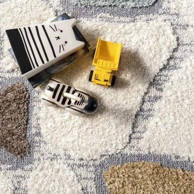 Zende Colorful Stones Kids Tassel Area Rug - Image 5