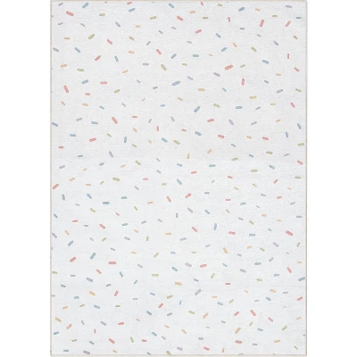 Well Woven Rainbow Sprinkles Apollo Kids Collection Multi Color Area Rug - Image 2