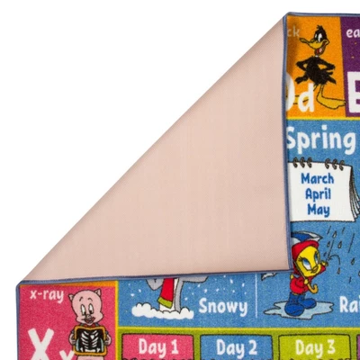KC CUBS | Looney Tunes Boy & Girl Kids ABC Alphabet, Seasons, Months & Days Educational Learning & Play Nursery Classroom Rug Carpet - Image 7