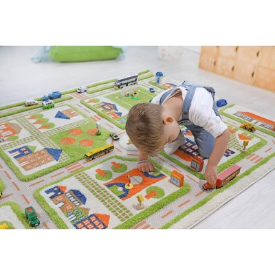 52.5"x71" Traffic Green 3D Play Rug - IVI - Image 5