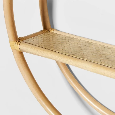 Rattan Kids' Round Shelf Natural - Pillowfort™ - Image 3