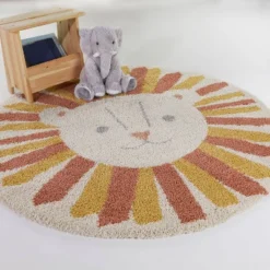 5'3"x7' Leonie Lion Kids' Rug Cream - Balta Rugs