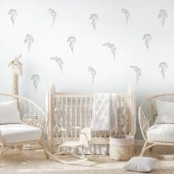 Floral Stems Wall Decor - Decalcomania