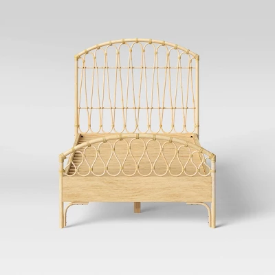 Twin Rattan Kids' Bed Natural - Pillowfort™