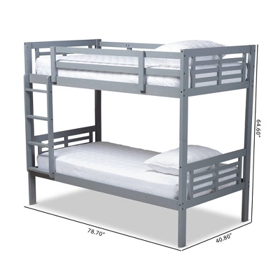 Twin Liam Bunk Bed - Baxton Studio - Image 4