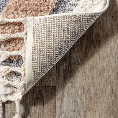 Zende Colorful Stones Kids Tassel Area Rug - Image 6