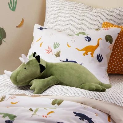 Dinosaur Weighted Plush Kids' Throw Pillow Green - Pillowfort™ - Image 2